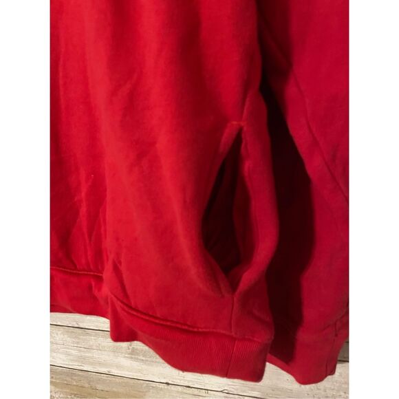 PINK Victoria Secret Red High Mock turtleneck Sherpa Lined Pullover Sweater Smal - Picture 8 of 10